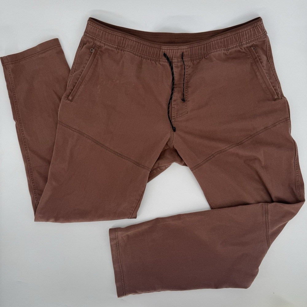 Kuhl Revolt Pant Mens XXL Long Terracotta/Brown Elastic Waist Stretch Hiking